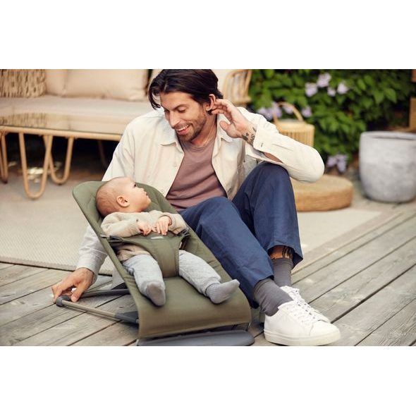 BABYBJÖRN LEHÁTKO BLISS DARK GREEN WOVEN PETAL - LEHÁTKA A HOUPADLA - SPINKÁNÍ