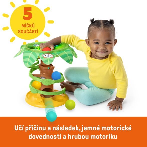 BRIGHT STARTS DRÁHA KULIČKOVÁ HUDEBNÍ TROPICAL TWIRL 6M+ - HRAČKY SE ZVUKY - PRO DĚTI