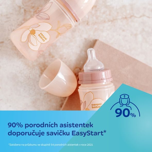 CANPOL BABIES ANTIKOLIKOVÁ LAHEV EASYSTART GOLD 240 ML RŮŽOVÁ - KOJENECKÉ LAHVE - KRMENÍ