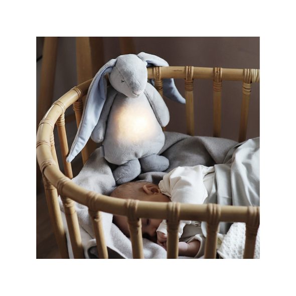 MOONIE USÍNÁČEK ZAJÍČEK 2.0 SKY - USÍNÁČCI ŠUMÍCÍ / S TLUKOTEM - PRO DĚTI