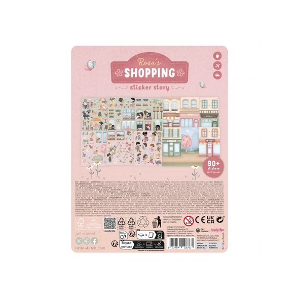 LITTLE DUTCH KNÍŽKA SE SAMOLEPKAMI NAKUPOVÁNÍ ROSA - LITTLE DUTCH - PRO DĚTI