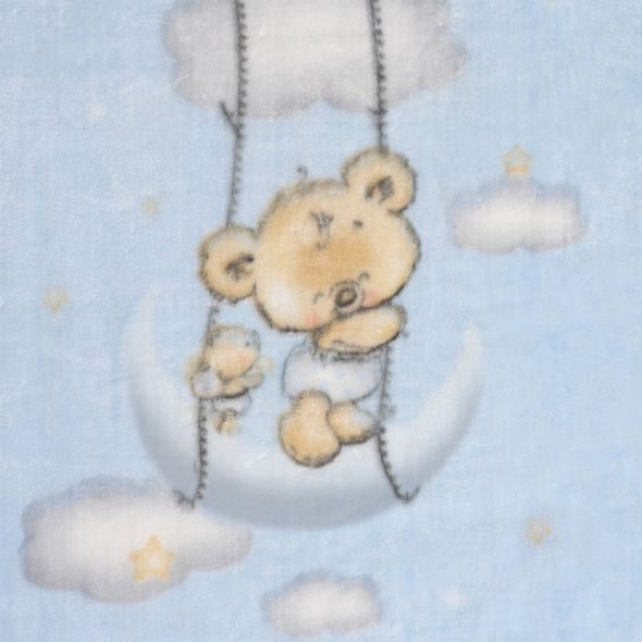 INTERBABY DEKA MEDVÍDEK 80X90 - MODRÁ - DĚTSKÉ DEKY PRO MIMINKA - SPINKÁNÍ