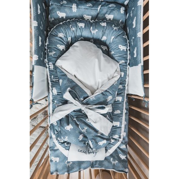 ENIE BABY 3-DÍLNÁ SADA BEAR AND FOX - POVLEČENÍ DO POSTÝLKY - SPINKÁNÍ