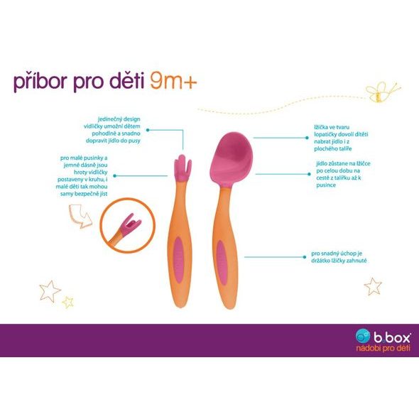 B.BOX PŘÍBOR PRO MALÉ DĚTI - LŽIČKY A PŘÍBORY - KRMENÍ