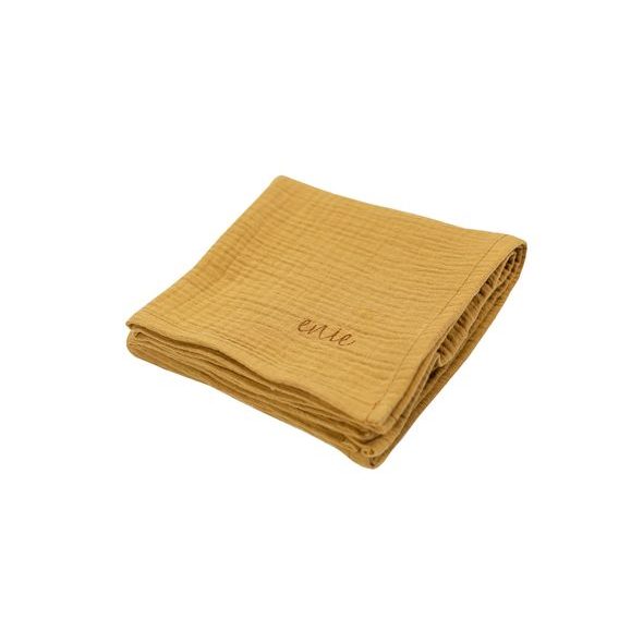 ENIE BABY MUŠELÍNOVÁ PLENKA 70X70CM KARAMELOVÁ - LÁTKOVÉ PLENY SKLÁDANÉ - PŘEBALOVÁNÍ