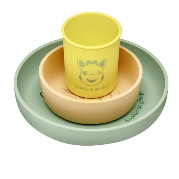 VULLI SILIKONOVÝ JÍDELNÍ SET ŽIRAFA SOPHIE - MISKY, TALÍŘKY A PODLOŽKY - KRMENÍ