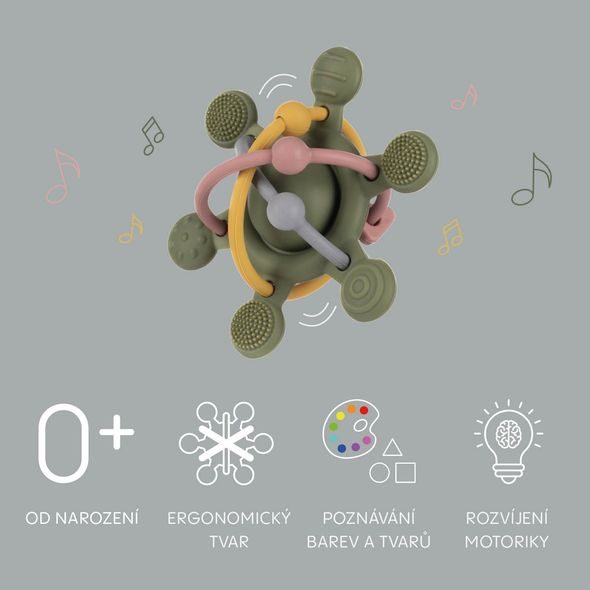 ZOPA SILIKONOVÉ CHRASTÍTKO - CHRASTÍTKA - PRO DĚTI