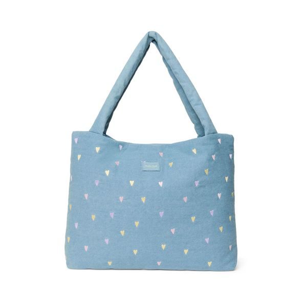 STUDIO NOOS DENIM MOM BAG | HEARTS LIGHT BLUE HEARTS - DOPLŇKY - PRO MAMINKY