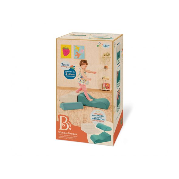 B-TOYS PĚNOVÉ TVARY MAXI SE SCHŮDKY WONDERSHAPES 3 KS - HRACÍ PODLOŽKY NA ZEM - SPINKÁNÍ