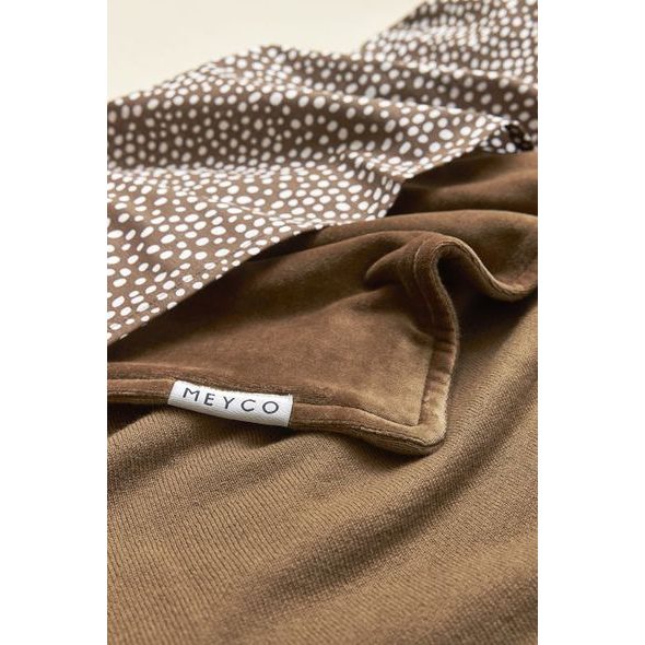 MEYCO DEKA KNIT BASIC SAMET - CHOCOLATE - DĚTSKÉ DEKY PRO MIMINKA - SPINKÁNÍ