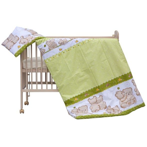 SCARLETT DĚTSKÉ POVLEČENÍ 2-DÍLNÉ MATĚJ ZELENÁ 100X135CM - POVLEČENÍ DO POSTÝLKY - SPINKÁNÍ