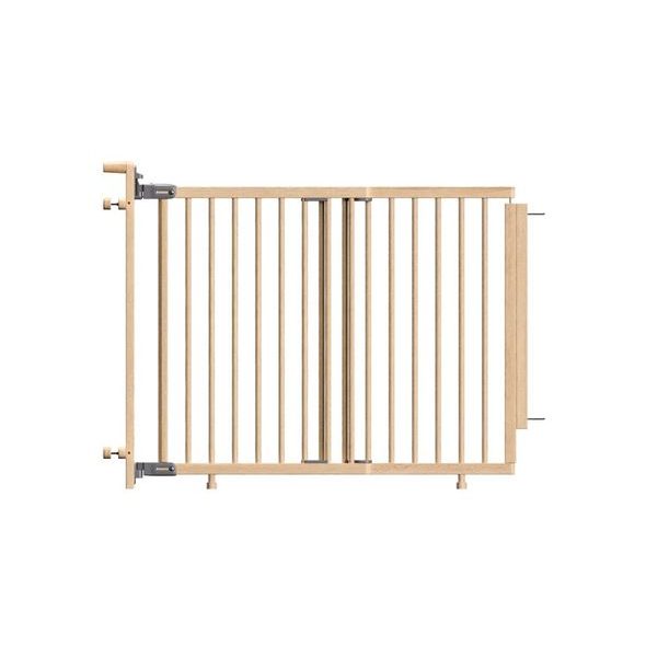 BABY DAN VYSOKÁ DŘEVĚNÁ ZÁBRANA MONA SE SVORKAMI K ZÁBRADLÍ, 74,5-114 CM, V.81CM - BEZPEČNOST DĚTÍ V DOMÁCNOSTI - KOUPÁNÍ A ZDRAVÍ