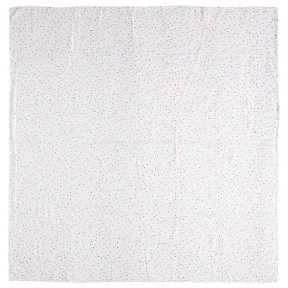 BEBE JOU MUŠELÍNOVÁ PLENKA 110X110CM FABULOUS HEARTS - ZAVINOVACÍ PLENY / OSUŠKY VELKÉ - PŘEBALOVÁNÍ