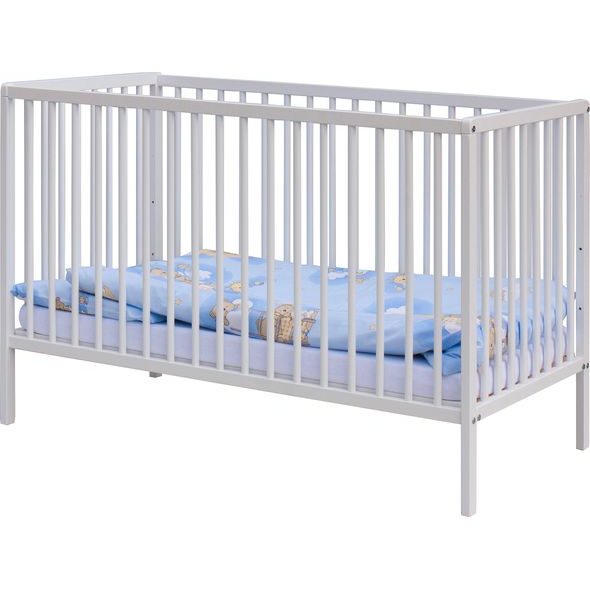 SCARLETT DĚTSKÁ POSTÝLKA S KOMPLETNÍ VÝBAVOU SCARLETT 120X60CM MRÁČEK MODRÁ - DŘEVĚNÉ POSTÝLKY - SPINKÁNÍ