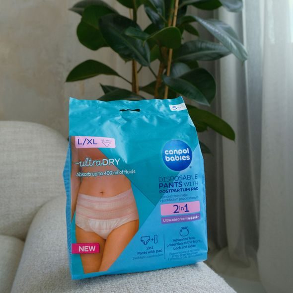 CANPOL BABIES JEDNORÁZOVÉ POPORODNÍ KALHOTKY S VLOŽKOU 2V1 L/XL 5KS - POPORODNÍ KALHOTKY - PRO MAMINKY