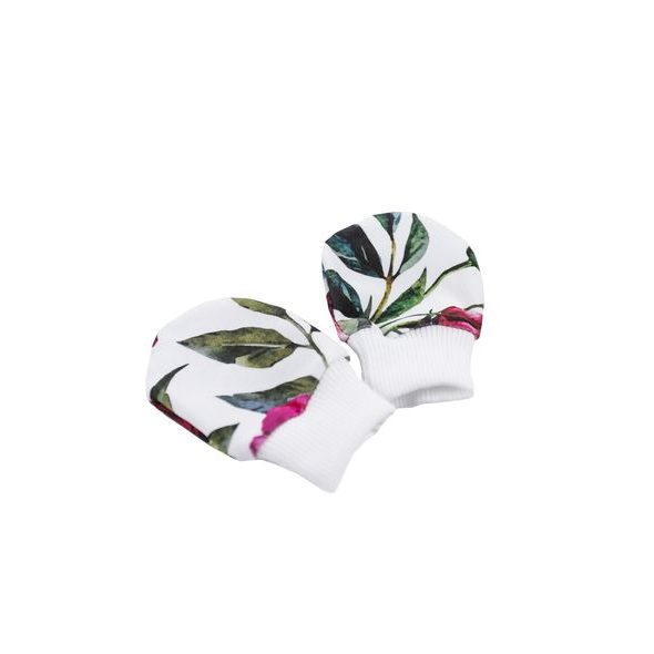 ENIE BABY NOVOROZENECKÉ RUKAVIČKY VEL. 50-56 FLOWERS - RUKAVIČKY, ŠÁTKY, NÁKRČNÍKY - PRO DĚTI