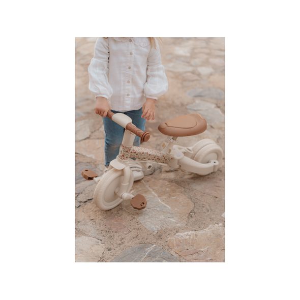 LITTLE DUTCH TŘÍKOLKA 4V1 OFF WHITE - TŘÍKOLKY ŠLAPACÍ - NOŠENÍ & SPORT