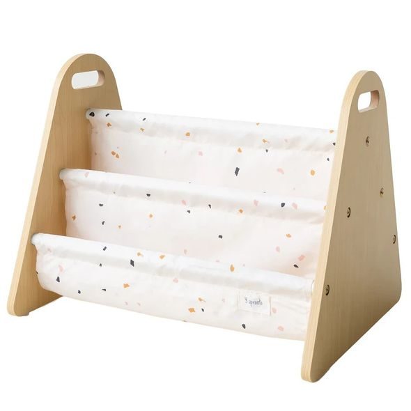 3 SPROUTS OBOUSTRANNÝ STOJAN NA KNÍŽKY TERRAZZO CREAM - DEKORACE A POLIČKY - SPINKÁNÍ