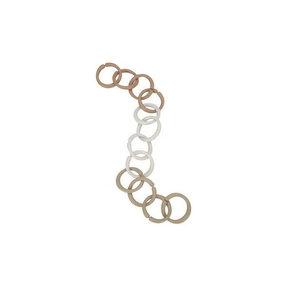 LITTLE DUTCH SPOJOVACÍ KROUŽKY ŘETĚZ BEIGE - MOTORICKÉ A HUDEBNÍ - PRO DĚTI