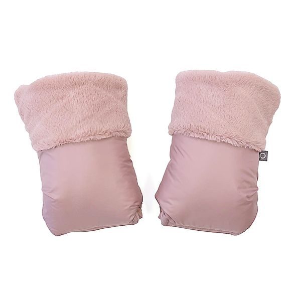 RUKAVICE NA KOČÁREK FUR PINK - RUKÁVNÍKY NA KOČÁREK - KOČÁRKY A PŘÍSLUŠENSTVÍ