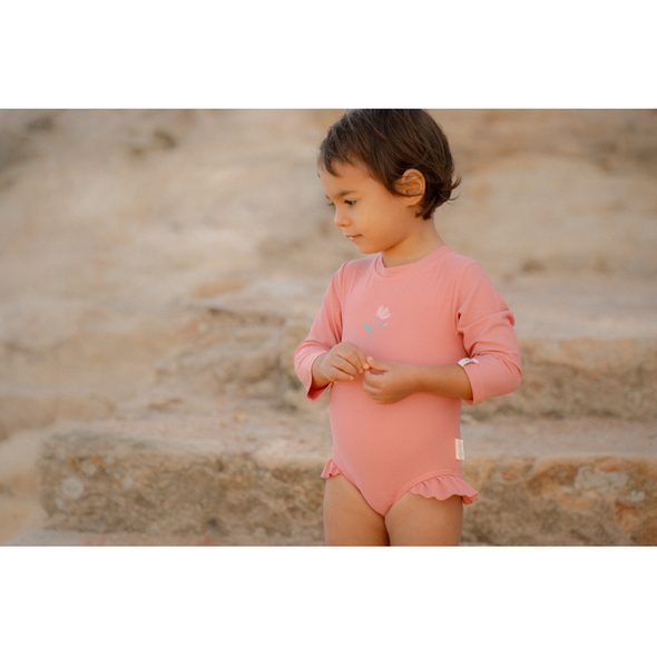 LITTLE DUTCH PLAVKY DLOUHÝ RUKÁV SUNNY FLOWERS ROUGE VEL. 86/92 - KOJENECKÉ PLAVKY - KOUPÁNÍ A ZDRAVÍ