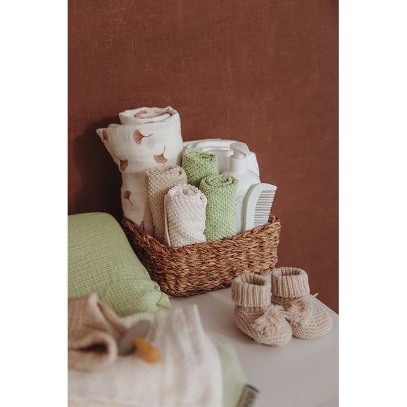 MEYCO SADA ŽÍNEK POPCORN 6KS (30X30) - NATURAL/SOFT OLIVE - ŽÍNKY A HOUBIČKY - KOUPÁNÍ A ZDRAVÍ