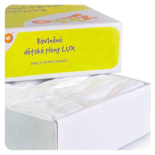 KIKKO VYSOKOGRAMÁŽNÍ BAVLNĚNÉ PLENY XKKO LUX 80X80 BÍLÉ 10KS - LÁTKOVÉ PLENY SKLÁDANÉ - PŘEBALOVÁNÍ