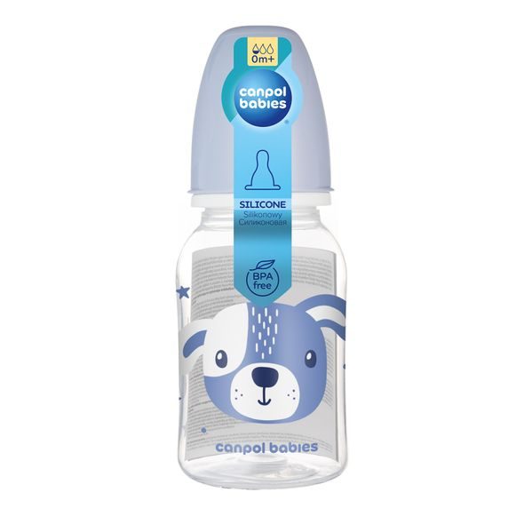 CANPOL BABIES LAHEV ÚZKOHRDLÁ CUTE ANIMALS 120ML PEJSEK - KOJENECKÉ LAHVE - KRMENÍ