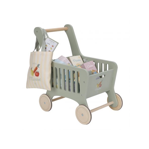 LITTLE DUTCH NÁKUPNÍ VOZÍK S DOPLŇKY DŘEVĚNÝ - LITTLE DUTCH - PRO DĚTI