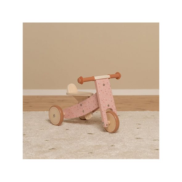 LITTLE DUTCH ODRÁŽEDLO TŘÍKOLKA DŘEVĚNÁ PINK - DĚTSKÁ ODRÁŽEDLA - PRO DĚTI