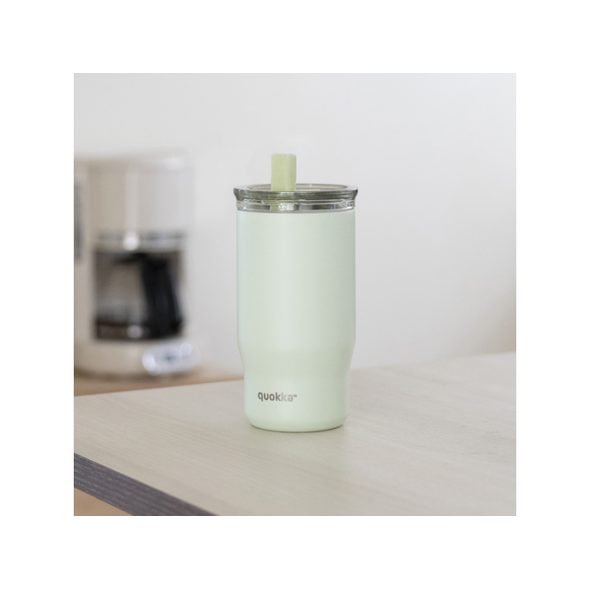 QUOKKA NEREZOVÝ TERMOHRNEK S BRČKEM MIST PASTEL GREEN 720 ML - TERMOOBALY A TERMOSKY - KRMENÍ