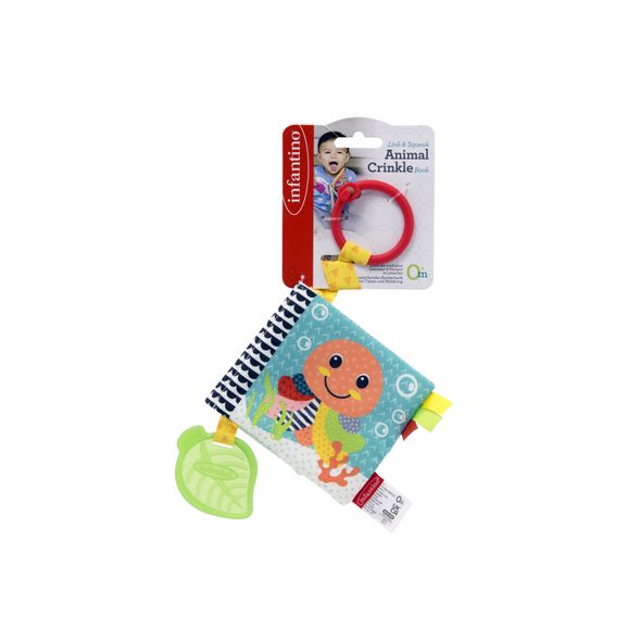 INFANTINO ZÁVĚSNÁ TEXTILNÍ KNÍŽKA ZVÍŘÁTKA - HRAČKY K ZAVĚŠENÍ - PRO DĚTI