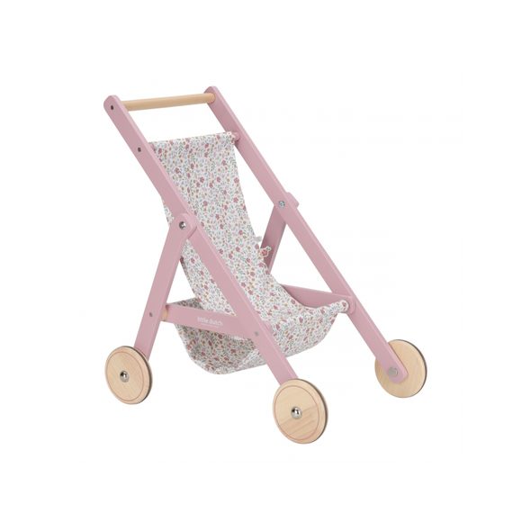 LITTLE DUTCH KOČÁREK PRO PANENKY GOLFKY DŘEVĚNÉ PINK - LITTLE DUTCH - PRO DĚTI
