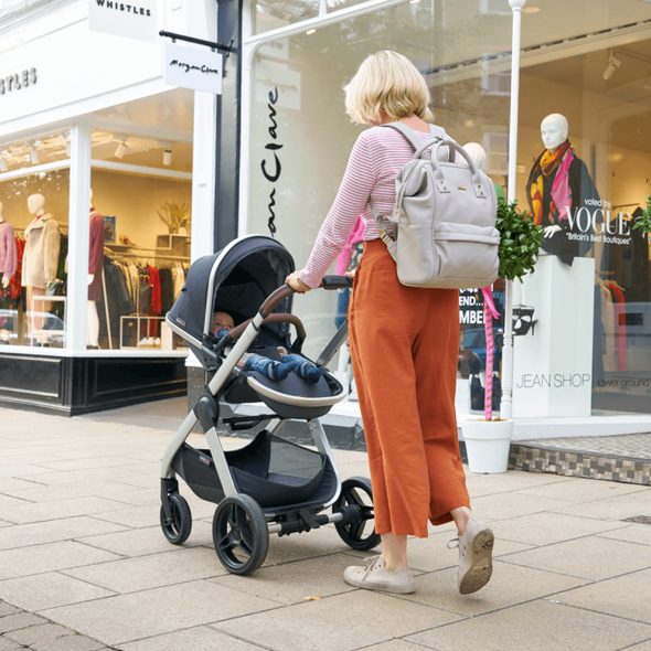 BABABING MANI PŘEBALOVACÍ TAŠKA/BATOH, GREY BLUSH LEATHERETTE - PŘEBALOVACÍ TAŠKY - KOČÁRKY A PŘÍSLUŠENSTVÍ