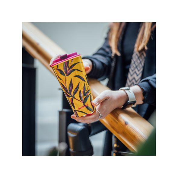 QUOKKA PLASTOVÝ CESTOVNÍ HRNEK FLUX SUN GARDEN 450 ML - SPORTOVNÍ LAHVE - KRMENÍ