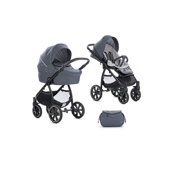 NOORDI KOČÁREK FJORDI SP 2V1 MELANGE GRAPHITE - TROJKOMBINACE - KOČÁRKY A PŘÍSLUŠENSTVÍ