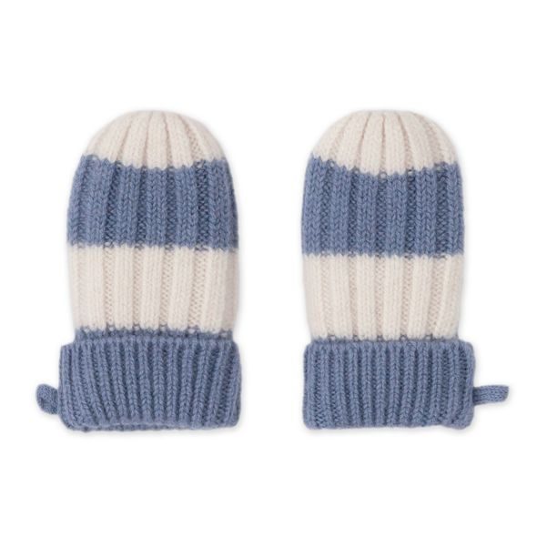 LODGER RUKAVICE STRIPE MERINO STONE VEL. 0 - 12 MĚSÍCŮ - RUKAVIČKY, ŠÁTKY, NÁKRČNÍKY - PRO DĚTI