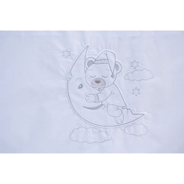 SCARLETT SOUPRAVA DO POSTÝLKY 6-DÍLNÁ PÉŤA BÍLÁ 100X135CM - POVLEČENÍ DO POSTÝLKY - SPINKÁNÍ