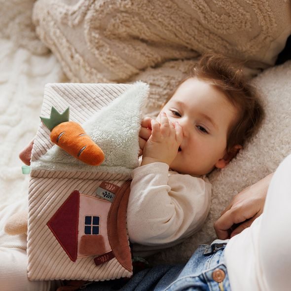 BABYONO KNÍŽKA SENZORICKÁ RABBIT KARO 0M+ - KNÍŽKY PRO NEJMENŠÍ - PRO DĚTI
