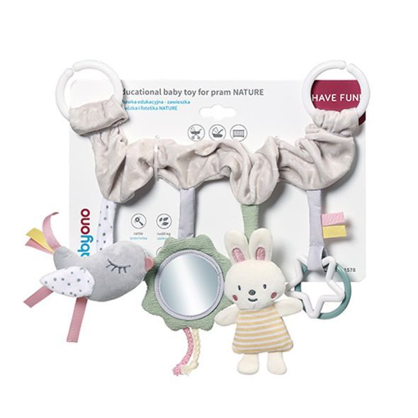 BABYONO HRAZDIČKA ZÁVĚSNÁ NATURE 0M+ - HRAČKY K ZAVĚŠENÍ - PRO DĚTI