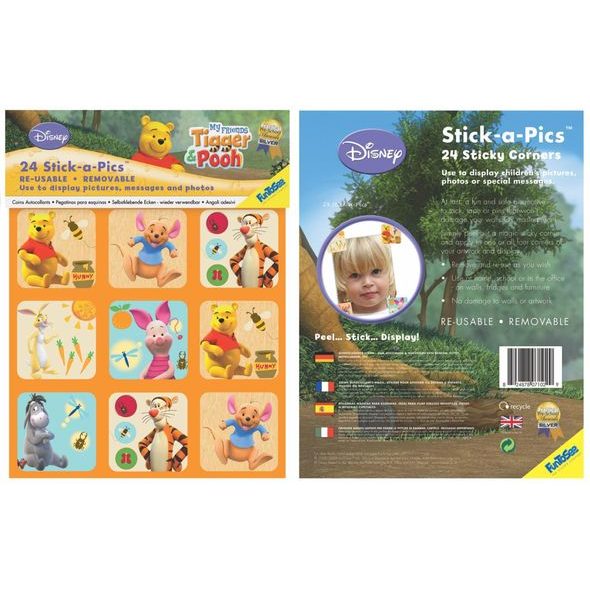 SAMOLEPKY STICK-A-PICS 24KS MEDVÍDEK PÚ - DEKORACE A POLIČKY - SPINKÁNÍ