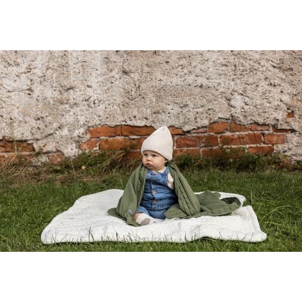 VINTER & BLOOM DEKA JOY ORGANIC OLIVE GREEN - DĚTSKÉ DEKY PRO MIMINKA - SPINKÁNÍ