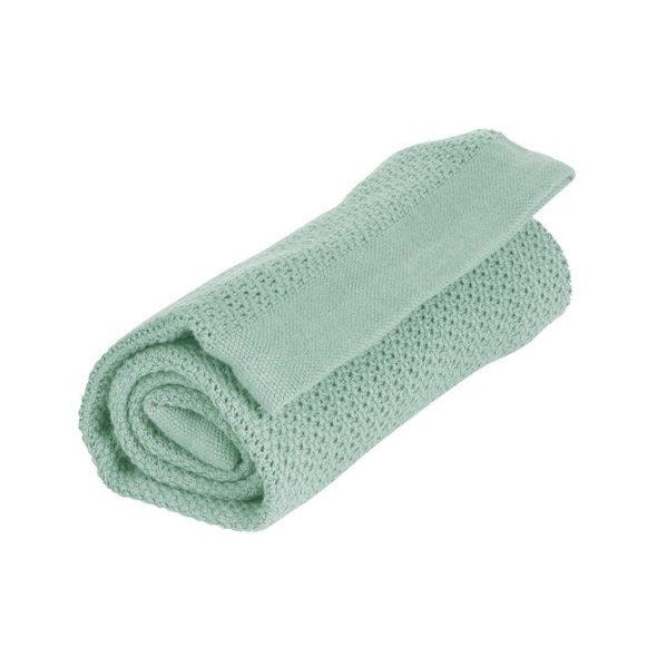 VINTER & BLOOM DEKA SOFT GRID ORGANIC SAGE GREEN - DĚTSKÉ DEKY PRO MIMINKA - SPINKÁNÍ