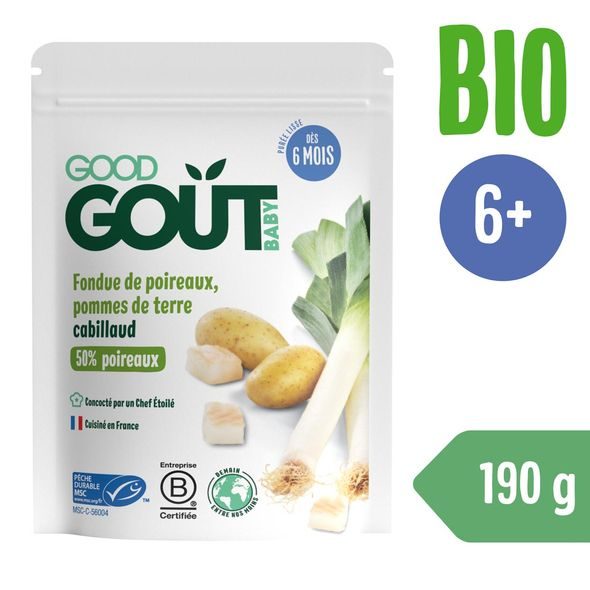 GOOD GOUT BIO PÓREK S BRAMBŮRKEM A TRESKOU (190 G) - EXPIRACE 13.10.2026 - KAPSIČKY - KRMENÍ