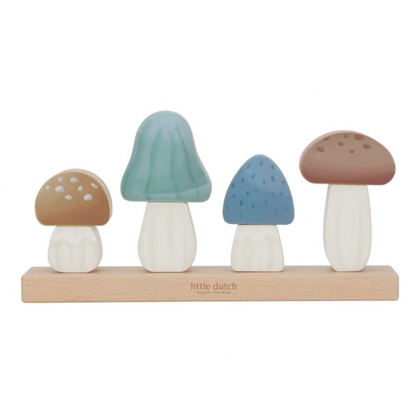 LITTLE DUTCH HOUBY DŘEVĚNÉ SKLÁDACÍ FOREST FRIENDS - MOTORICKÉ A HRY - PRO DĚTI