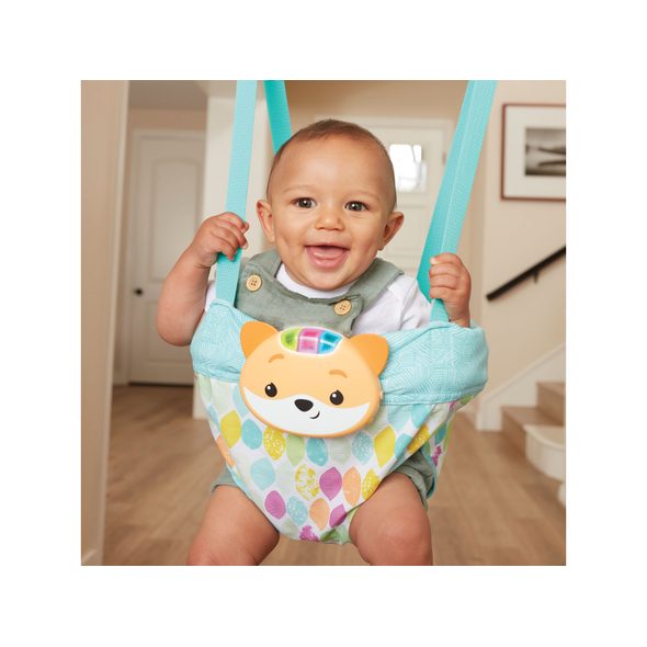 INFANTINO SKÁKADLO DO DVEŘÍ 2V1 MUSIC & LIGHTS - LEHÁTKA A HOUPADLA - SPINKÁNÍ