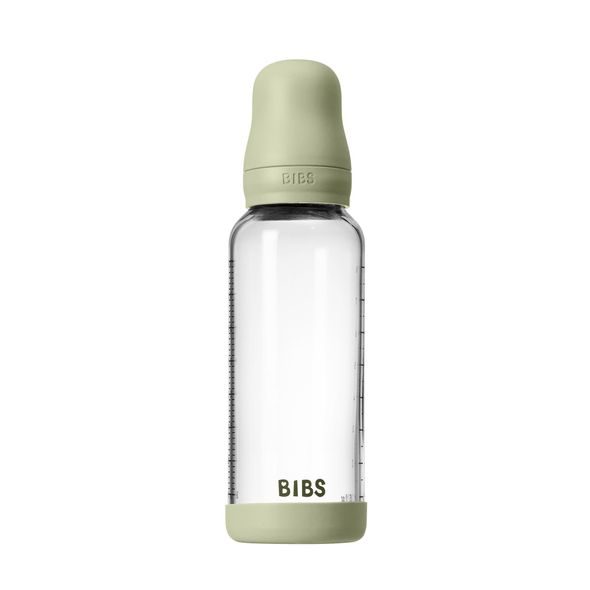 BIBS ANTIKOLIKOVÁ SKLENENÁ FĽAŠA SO SILIKÓNOVÝM CUMLÍKOM 240ML - KOJENECKÉ LAHVE - KRMENÍ