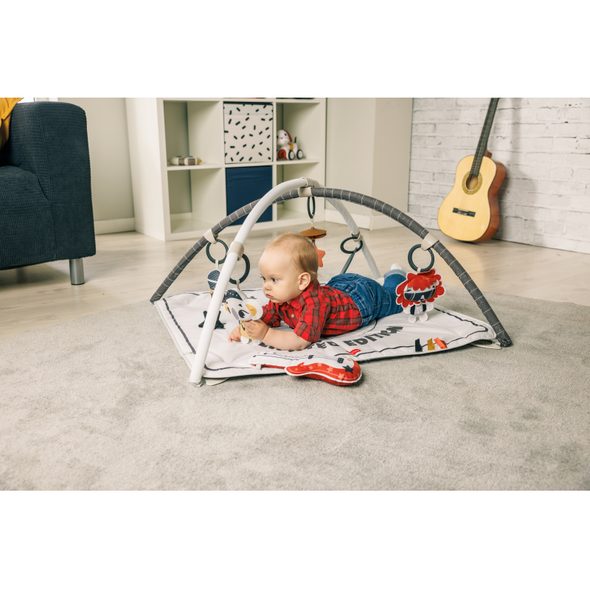 TINY LOVE HRACÍ DEKA S HRAZDOU ČTVERCOVÁ GYMINI TINY ROCKERS - HRACÍ DEKY - PRO DĚTI