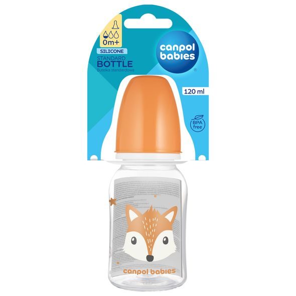 CANPOL BABIES LAHEV ÚZKOHRDLÁ CUTE ANIMALS 120ML LIŠKA - KOJENECKÉ LAHVE - KRMENÍ