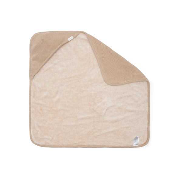 LITTLE DUTCH DEKA ZAVINOVACÍ PLETENÁ 75X75CM BEIGE - DĚTSKÉ DEKY PRO MIMINKA - SPINKÁNÍ